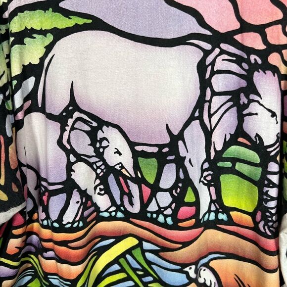 Vintage Elephant Stained Glass AOP Shirt - Picture 7 of 13